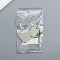 Брелок металл под нанесение "Жетон" 3х5 см