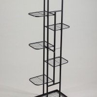 Подставка для цветов Greengo, 7 полок, 43 &times; 22 &times; 126 см, напольная, металл, чёрная