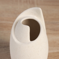 Керамическая ваза декоративная настольная &laquo;Уилстон&raquo;, для цветов, сухоцветов, d-4.5см, 17&times;9.5 см, бежевый