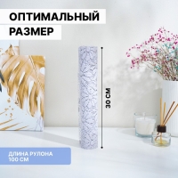 Коврик противоскользящий Доляна &laquo;Цветы&raquo;, 30&times;100 см, цвет белый