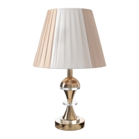 Лампа настольная "Стиль" 1х40Вт Е27+ LED подсветка 3Вт золото 28х28х46см