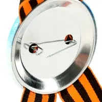 Значок закатной с георгиевской лентой &laquo;9 мая&raquo;