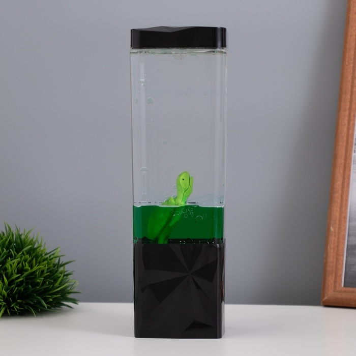Лава лампа &laquo;Черепаха&raquo; LED 3хААА, USB зеленый 7х7х23см