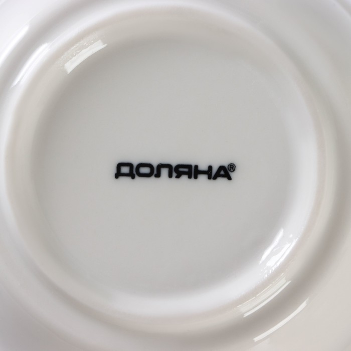 Набор для фондю Доляна &laquo;Глянец&raquo;, 6 предметов: чаша 400 мл, подставка, 4 шпажки, керамика, белый