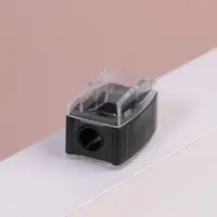 Точилка косметическая, с крышкой, цвет чёрный