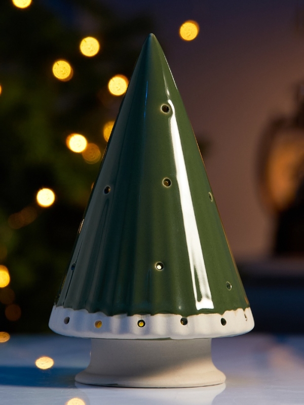 Светодиодная фигура "Елочка зеленая" 16.7х9.7х9.7, 1 LED, LR44x3(в компл.), Т/БЕЛЫЙ