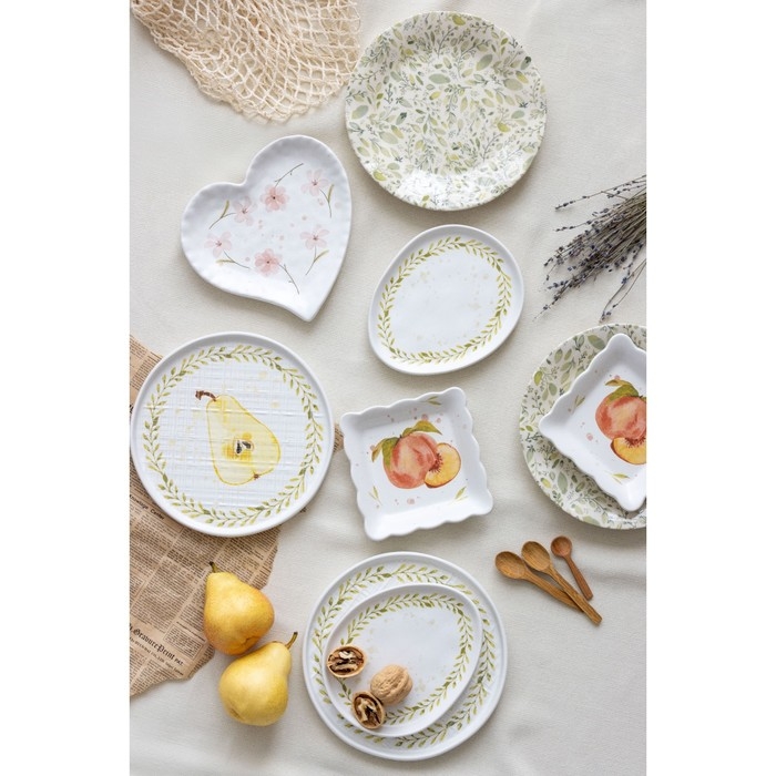 Тарелка керамическая &laquo;Летний день&raquo;, 21.5 см, цвет белый