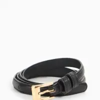 Ремень жен 02-01-01-01, Март2501, 1,3*0,3*110 см, без винта, пряж золото, 1 прокол,