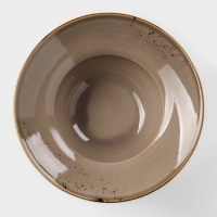 Тарелка фарфоровая для пасты Magistro &laquo;Церера&raquo;, 400 мл, d=19,5 см, цвет коричневый