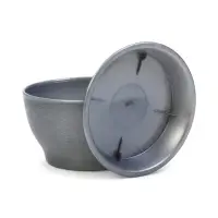 Горшок для цветов с поддоном 0,5 л d12,5см h0,7 см "Фиалочка" серый перламутр