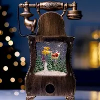 Фигура светодиодная "Телефон" 34х16х9 см, 3хААА (не в компл.), музыка, USB, Т/БЕЛЫЙ