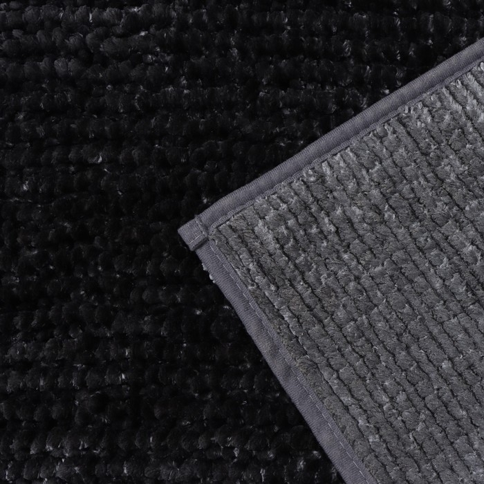 Коврик для дома LaDо́m, букли, плотность 1400 г, 50&times;80 см, цвет графитовый