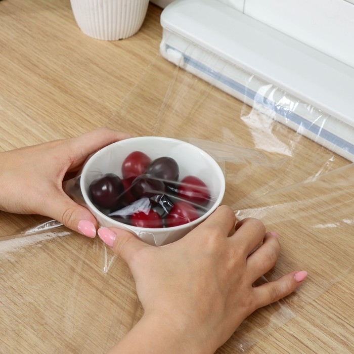 Диспенсер для пищевой плёнки Доляна, 37,3&times; 6,5&times;5,3 см, цвет белый