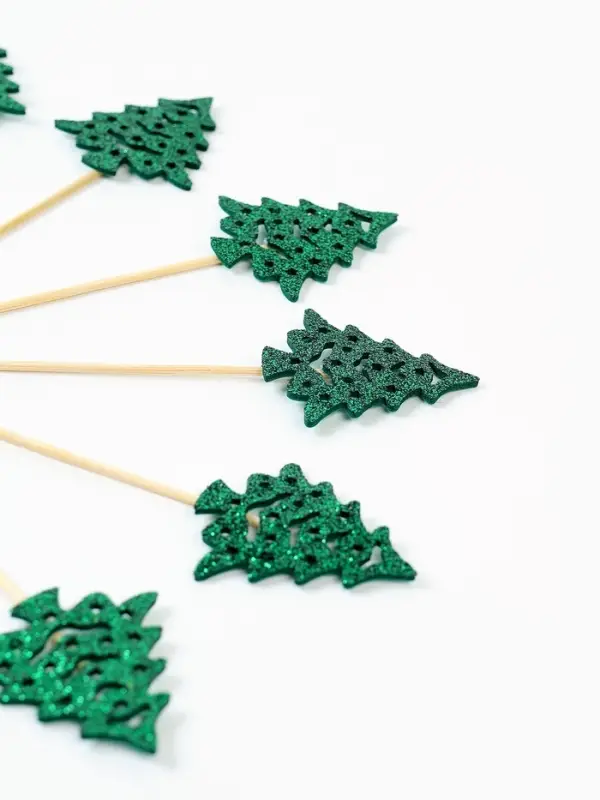 Шпажки "Зеленые елочки", набор 6 шт.