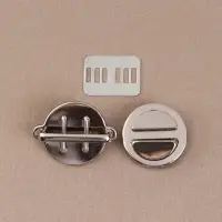 Застёжка для сумки, 3&times;3 см, цвет серебряный