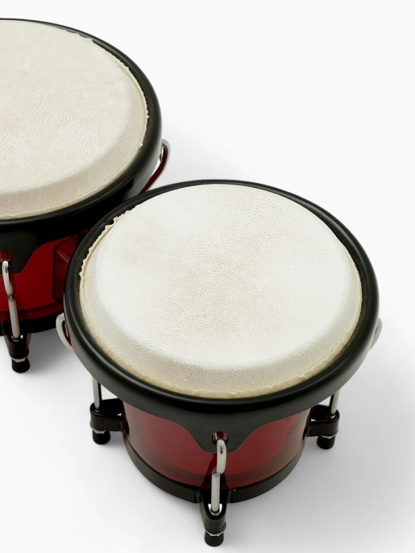 Барабан Бонго Music Life 6 х 7 дюймов, пластиковый, красный