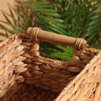 Корзина плетеная 35x20x15 см, водный гиацинт