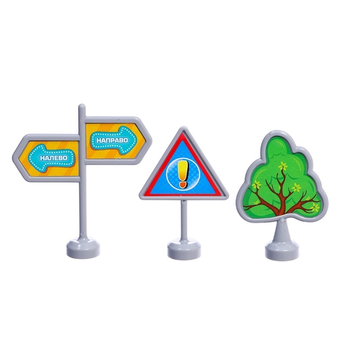 Интерактивный набор-парковка &laquo;Приключения на стройке&raquo;, 4 машинки в наборе, подвижные элементы, аксессуары