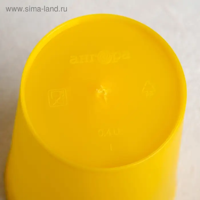 Стакан пластиковый &laquo;ТД Ангора&raquo;, 400 мл, жёлтый
