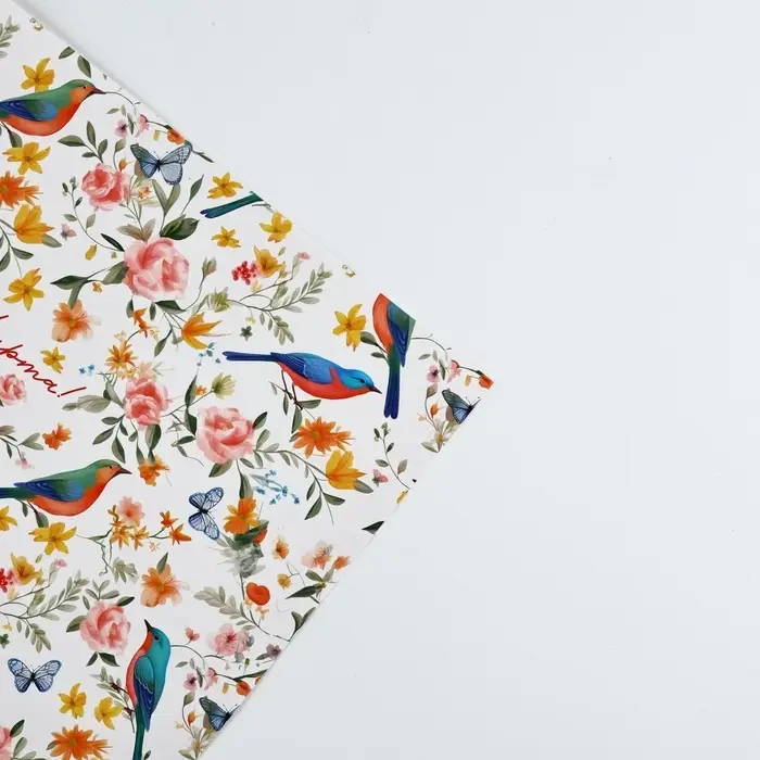 Бумага упаковочная глянцевая &laquo;С 8 марта&raquo;, 70 х 100 см