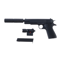 Пистолет "Вектор" с глушителем и лазером