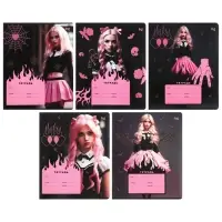 Тетрадь 12 листов в клетку, Cutie, обложка мелованный картон, МИКС