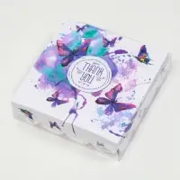 Коробка для печенья, &laquo;Акварельные бабочки&raquo;, 12&times;12&times;3 см