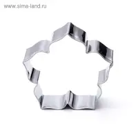 Набор форм для печенья &laquo;Лепестки петуньи&raquo;, 7,5&times;7 см, 6 шт, цвет серебристый