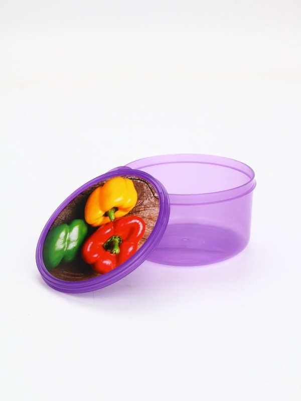 Ланч-бокс круглый FoodVibes &laquo;Перчики&raquo;, 500 мл