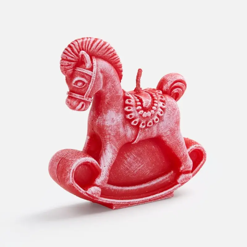 Свеча фигурная &laquo;Лошадка-качалка&raquo;, красная