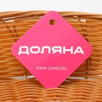 Корзинка для подачи Доляна &laquo;Капучино&raquo;, 25&times;18&times;6,5 см, цвет коричневый