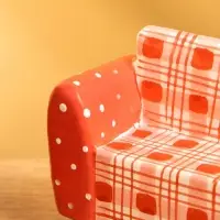 Сувенир дерево "Кресло" цв. красный, 10х4х5,5 см