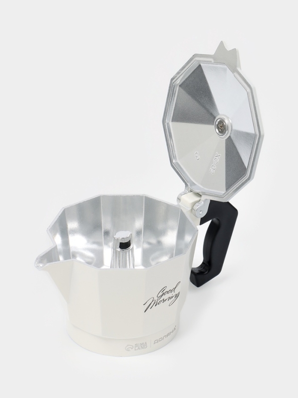 Кофеварка гейзерная "Good morning" на 3 чашки, цвет белый