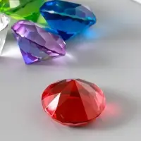 Сувенир стекло "Бриллианты" набор 6 шт d=4 см в коробке 11х8х4 см