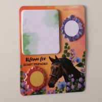 Магнит с блоком для записей и стикерами "Цветы всё делают прекраснее!" 10х12 см