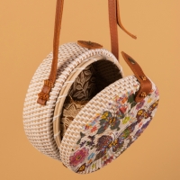 Сумка плетеная ротанг "Бабочки", 15х6х60 см