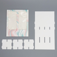 Коробка под 8 конфет и шоколад с ячейками, кондитерская упаковка, &laquo;Флюид&raquo; 18 х 18 х 4 см