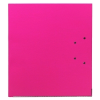 Папка-регистратор А4, 75 мм, Lamark, ПВХ, двухстороннее покрытие, металлическая окантовка, карман на корешок, собранная, розовый/бордовый