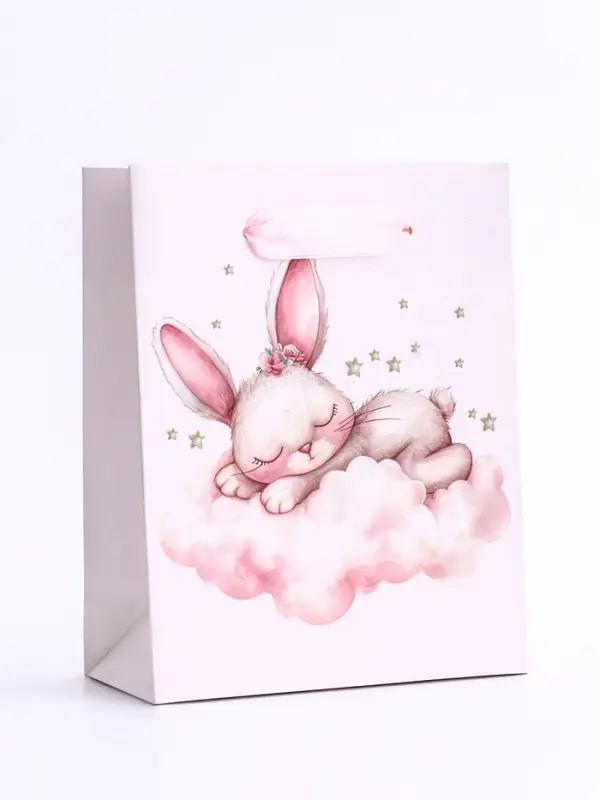 Пакет подарочный вертикальный &laquo;Зайка&raquo;, S 12&times;15&times;5.5 см