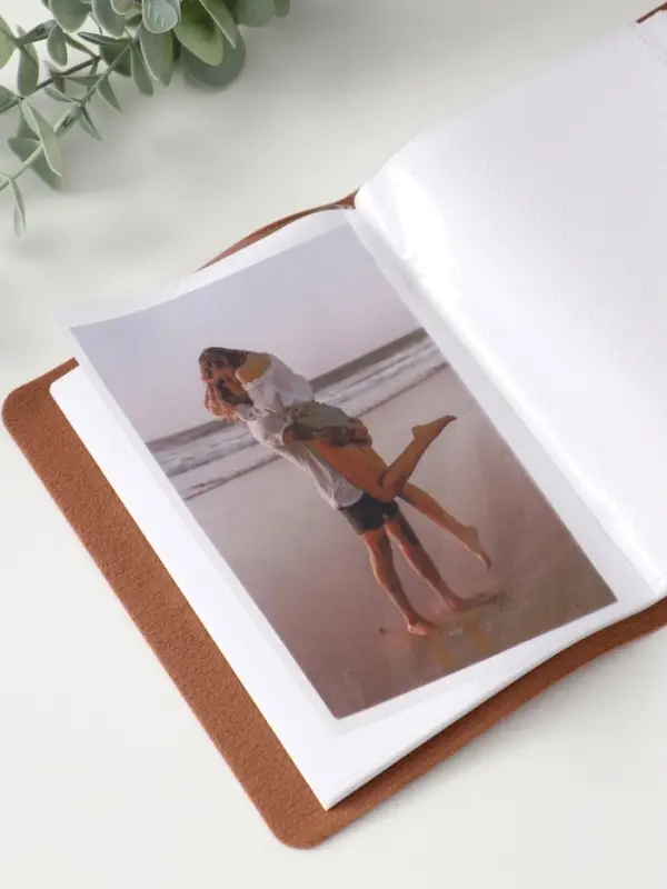 Фотоальбом из кожзама &ldquo; Счастливые моменты&rdquo; коричневый, 12,5 х 17 см