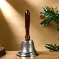 Колокольчик "Якорь" алюминий, с деревянной ручкой 12х12х24 см