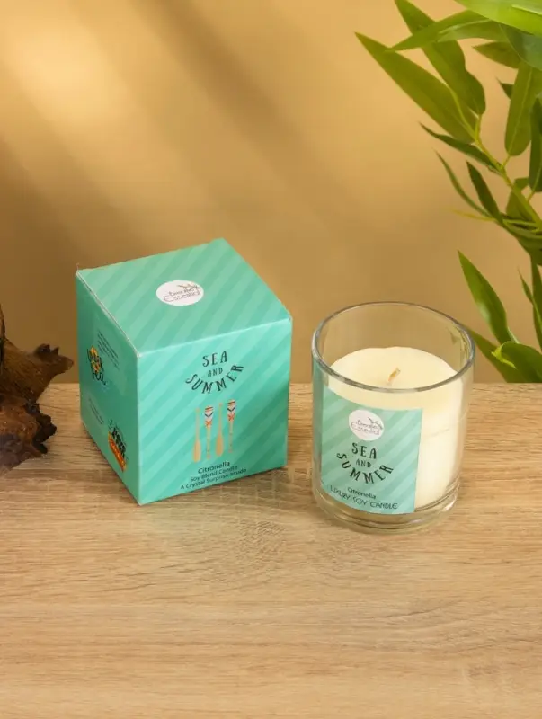 Свеча с кристаллом внутри Sea and Summer "Citronella" цитронелла, 120 гр