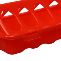 Кормушка - поилка для перепелов 12 ячеек, лотковая, пластик