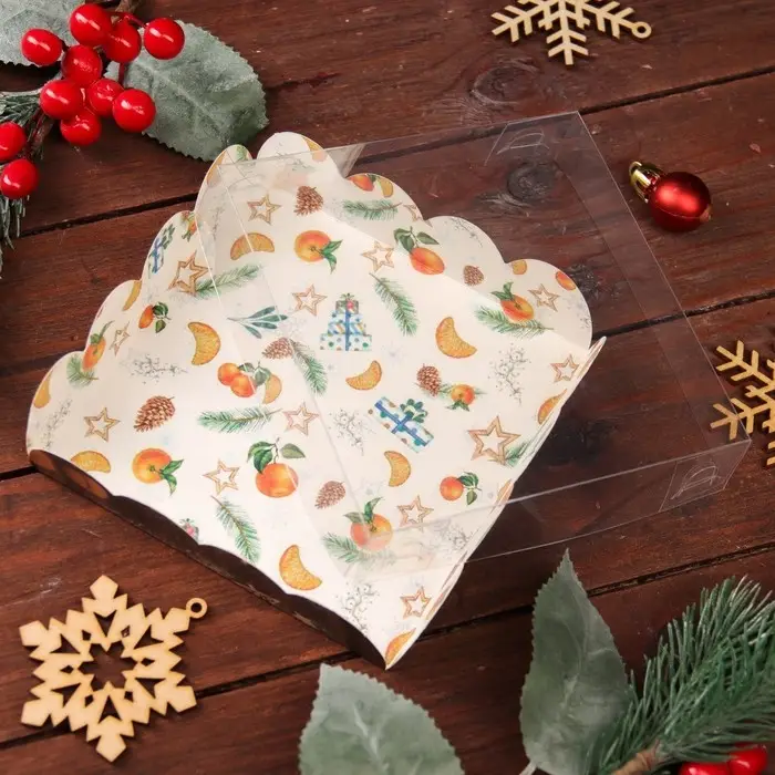 Коробка для печенья, &laquo;Новогодние чудеса&raquo;, 12&times;12&times;3 см, Новый год