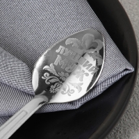 Ложка чайная с гравировкой &laquo;Лучший муж&raquo;, на подарочной открытке, 3 х 14 см.