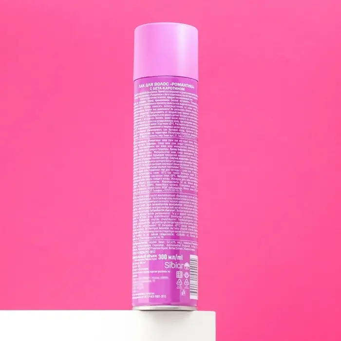 Лак Романтика, очень сильная фиксация, с бета-каротином, 300 мл