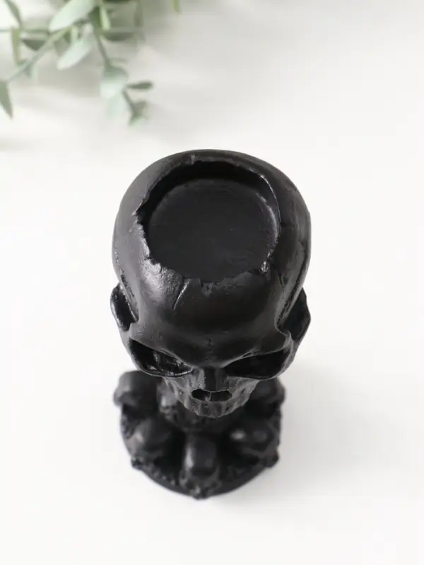 Подсвечник &laquo;Череп на ножке&raquo;, 16&times;6.5&times;7.5 см, чёрный
