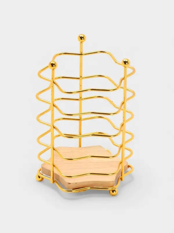 Сушилка для столовых приборов "Старлайт" 11*11*15,5 см, цвет золотой