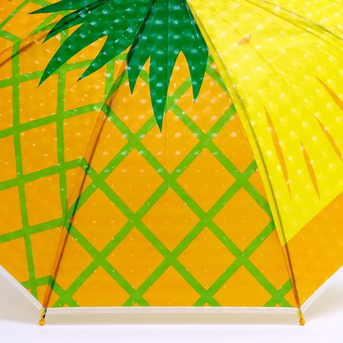 Детский зонт п/авт &laquo;Фруктовый принт Ананас&raquo; d = 84 см, R = 42 см, 8 спиц, 68 &times; 10 &times; 8 см