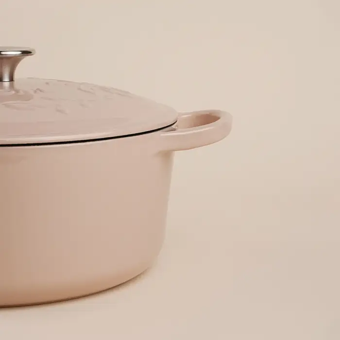 Кастрюля SL Home, 6 л, d=28 см, h=12.5 см, индукция, с эмалированным покрытием, чугун, бежевая